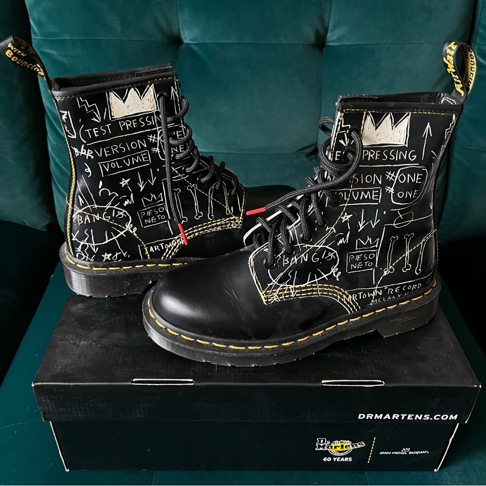 Dr. Martens 1460 Basquiat Leather Lace Up Boots - Limited Edition